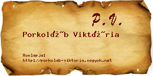 Porkoláb Viktória névjegykártya