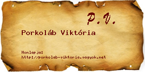 Porkoláb Viktória névjegykártya