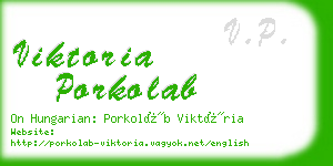 viktoria porkolab business card